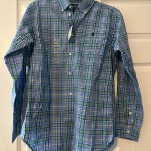 Ralph Lauren Blue and Green Checkered Shirt